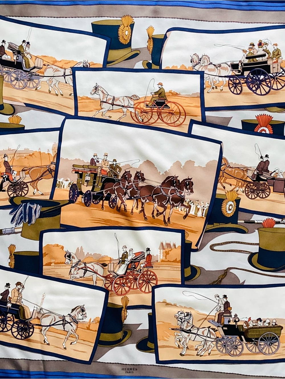 Authentic Hermes’  1984 silk scarf
